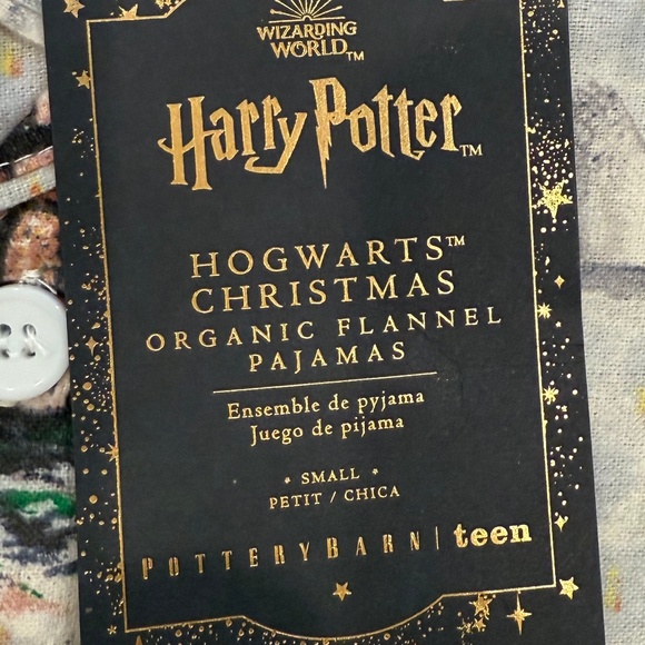 Harry Potter Hogwarts Teen Christmas Organic Flannel Pajama Set - PBT - Picture 5 of 5